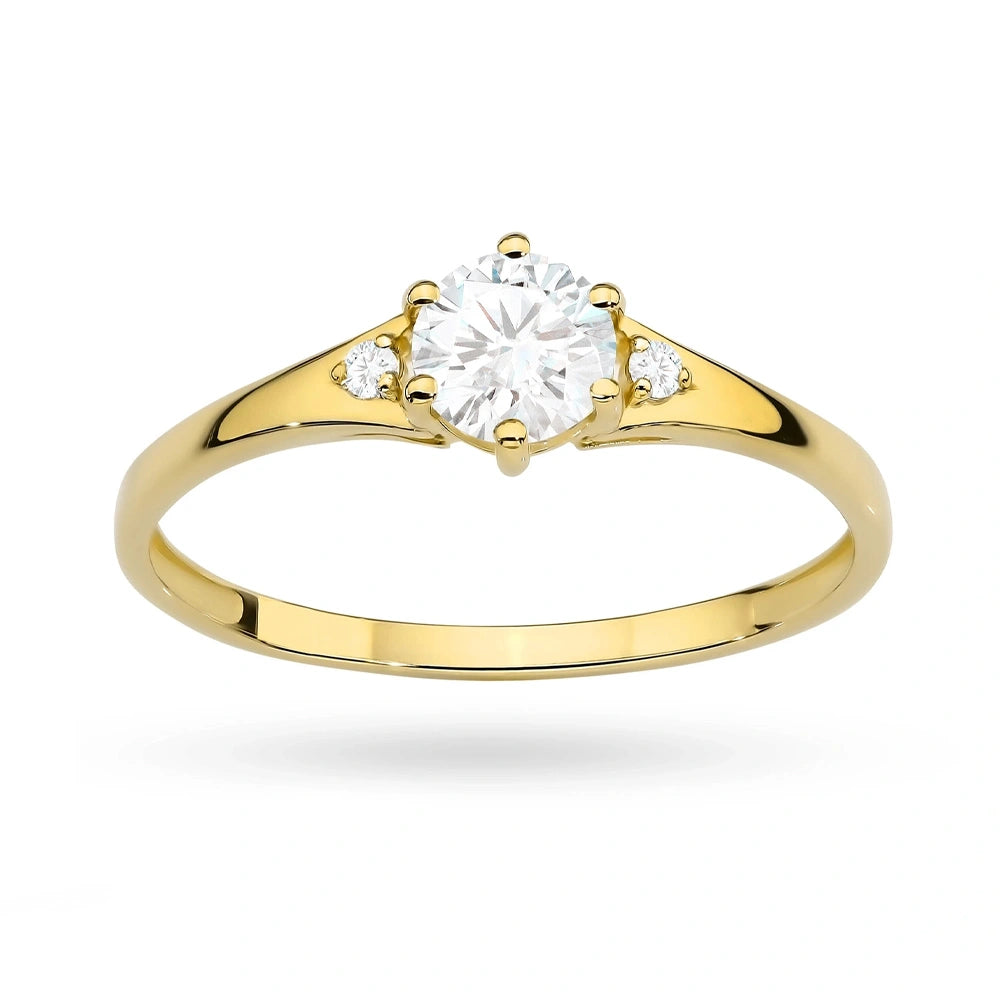 Anello Artemide in Oro con 3 Zirconi