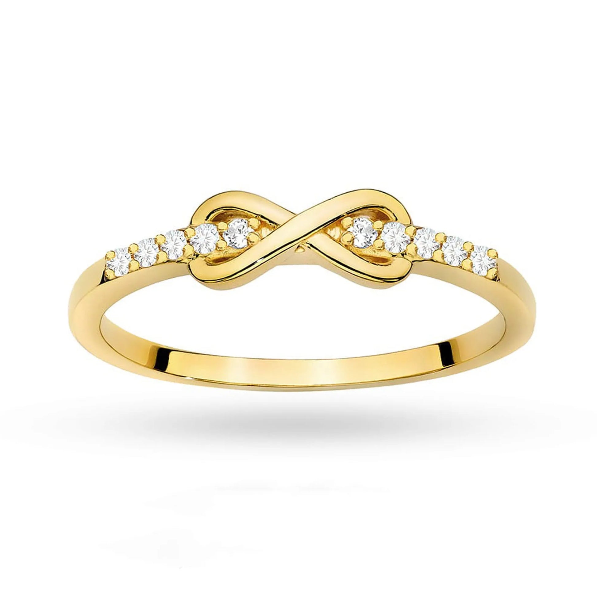 Anello Infinity Small in Oro e Zirconi