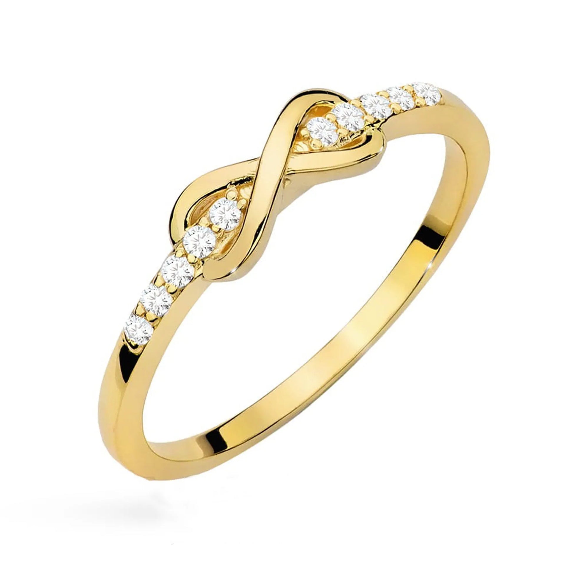 Anello Infinity Small in Oro e Zirconi