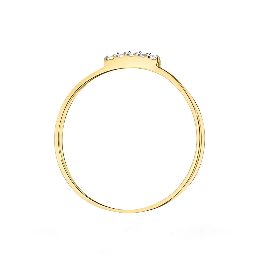 Camille Gold Ring with White Cubic Zirconia