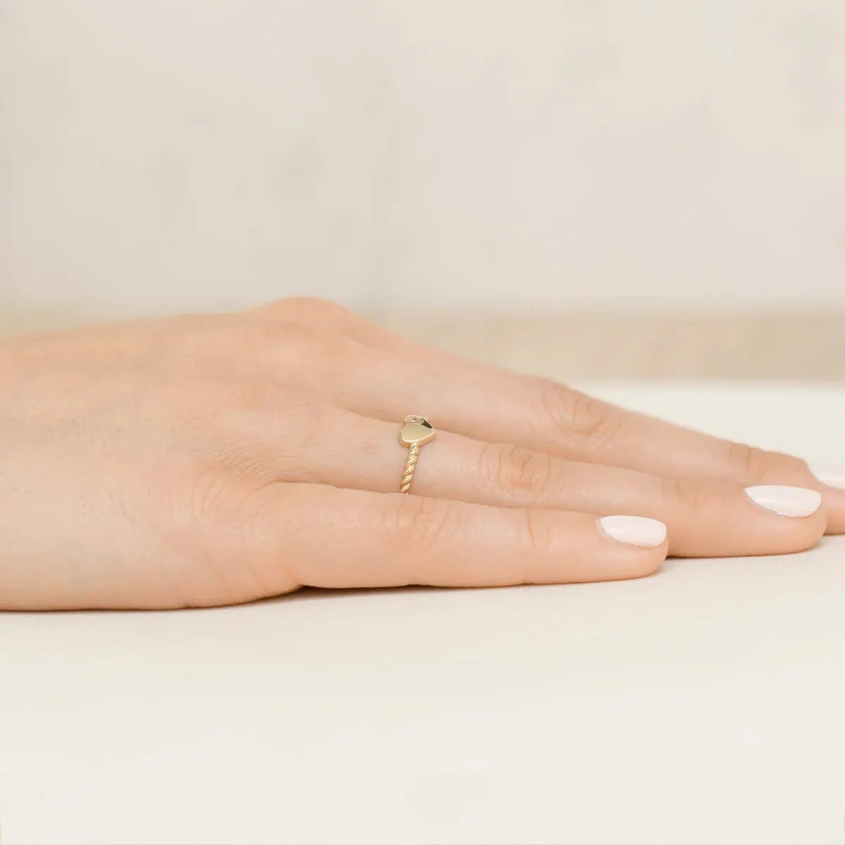 Bague Deep Heart en or avec zircon