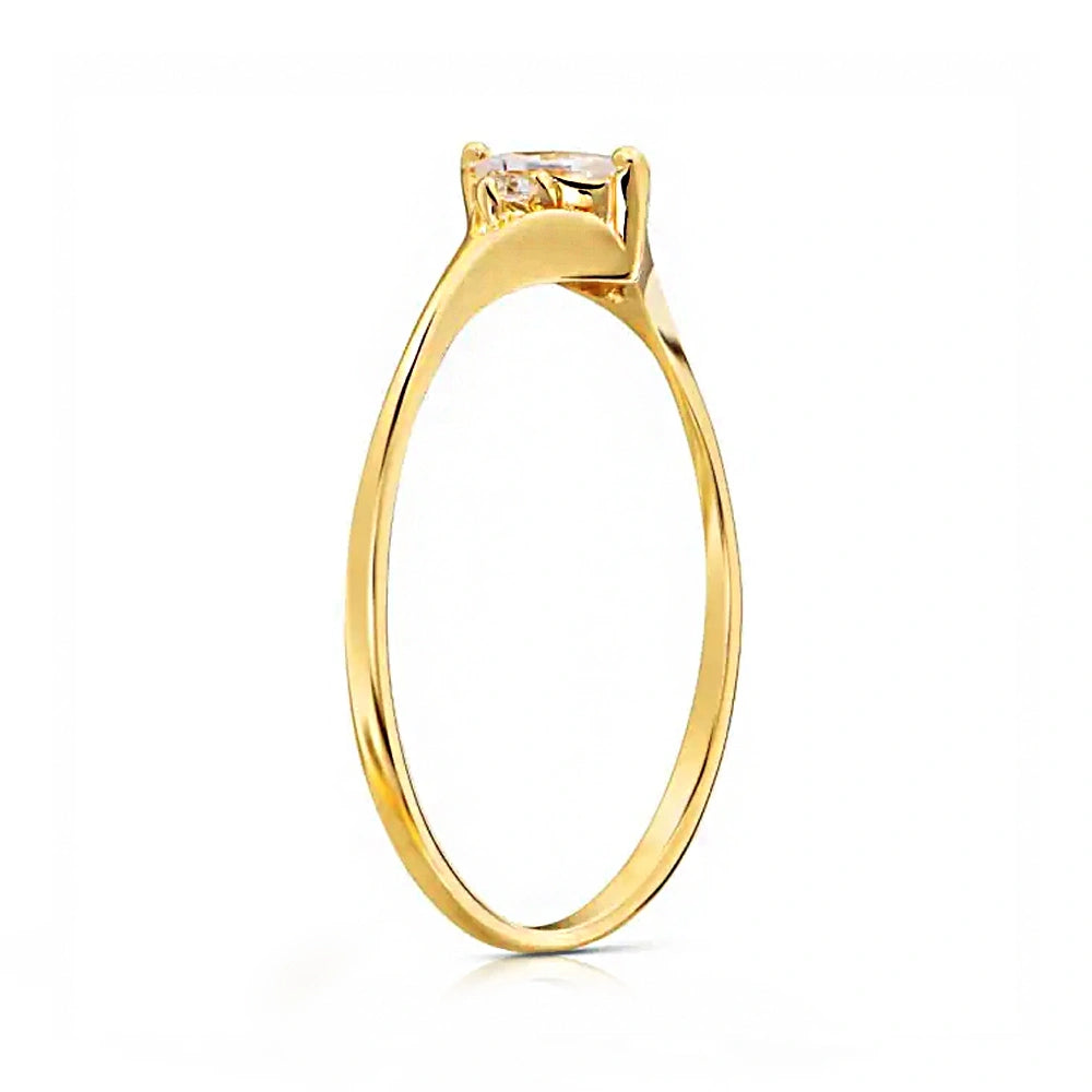 Moana-Ring aus Gold mit Zirkonia