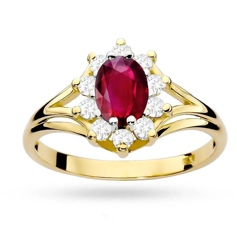 Jasmine Ring in Gold and Zircons