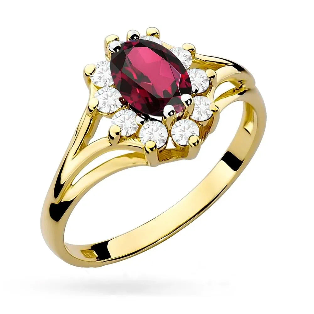 Jasmine Ring in Gold and Zircons