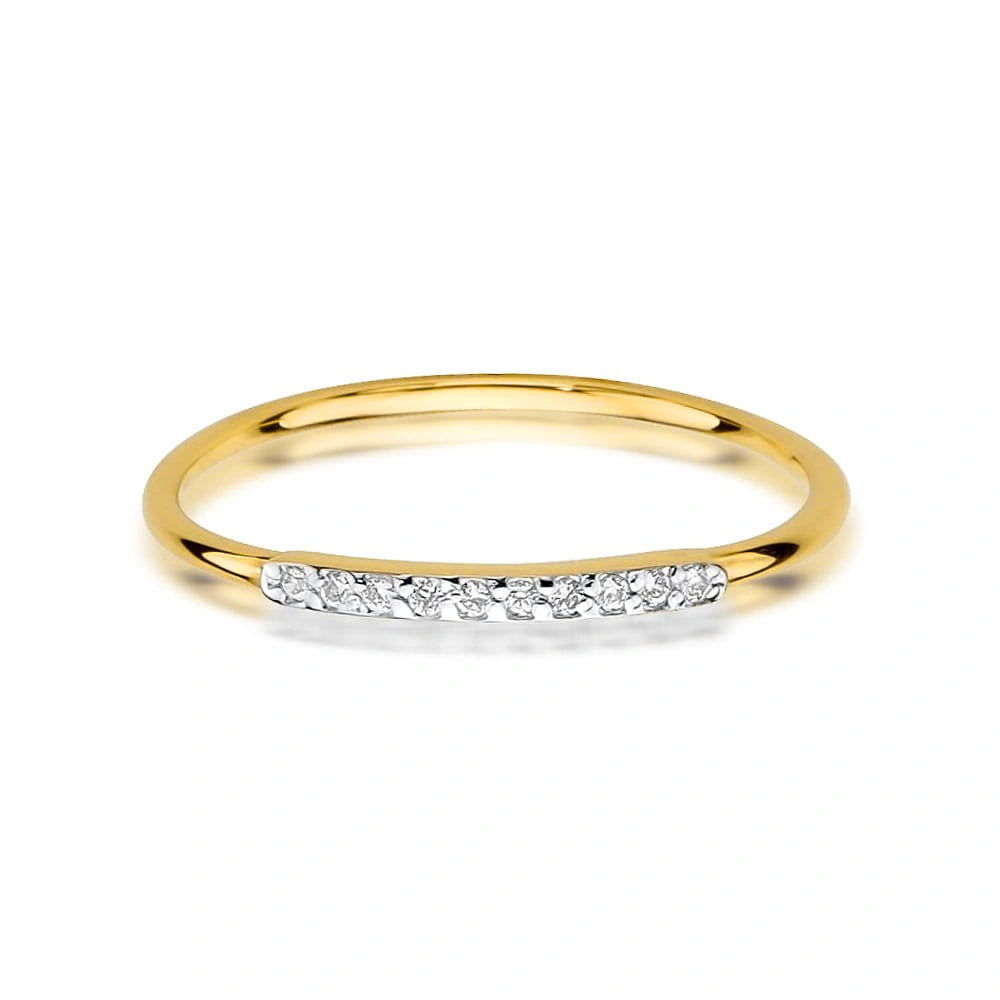 Camille-Ring aus Gold mit weißen Zirkonia