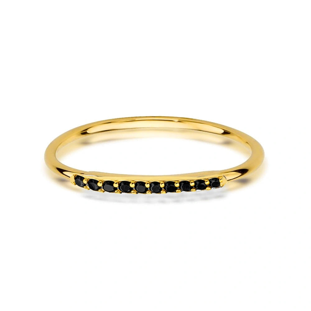 Anello Camille in Oro e Cubic Zirconia Nero