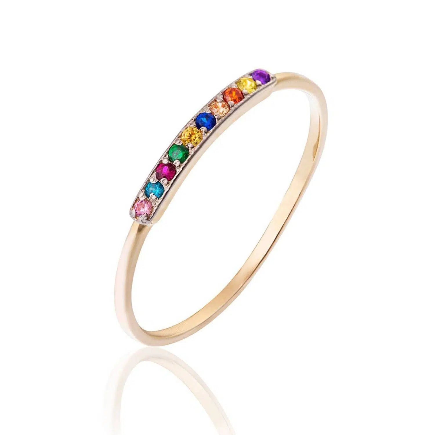 Anello Camille in Oro e Cubic Zirconia Multicolor