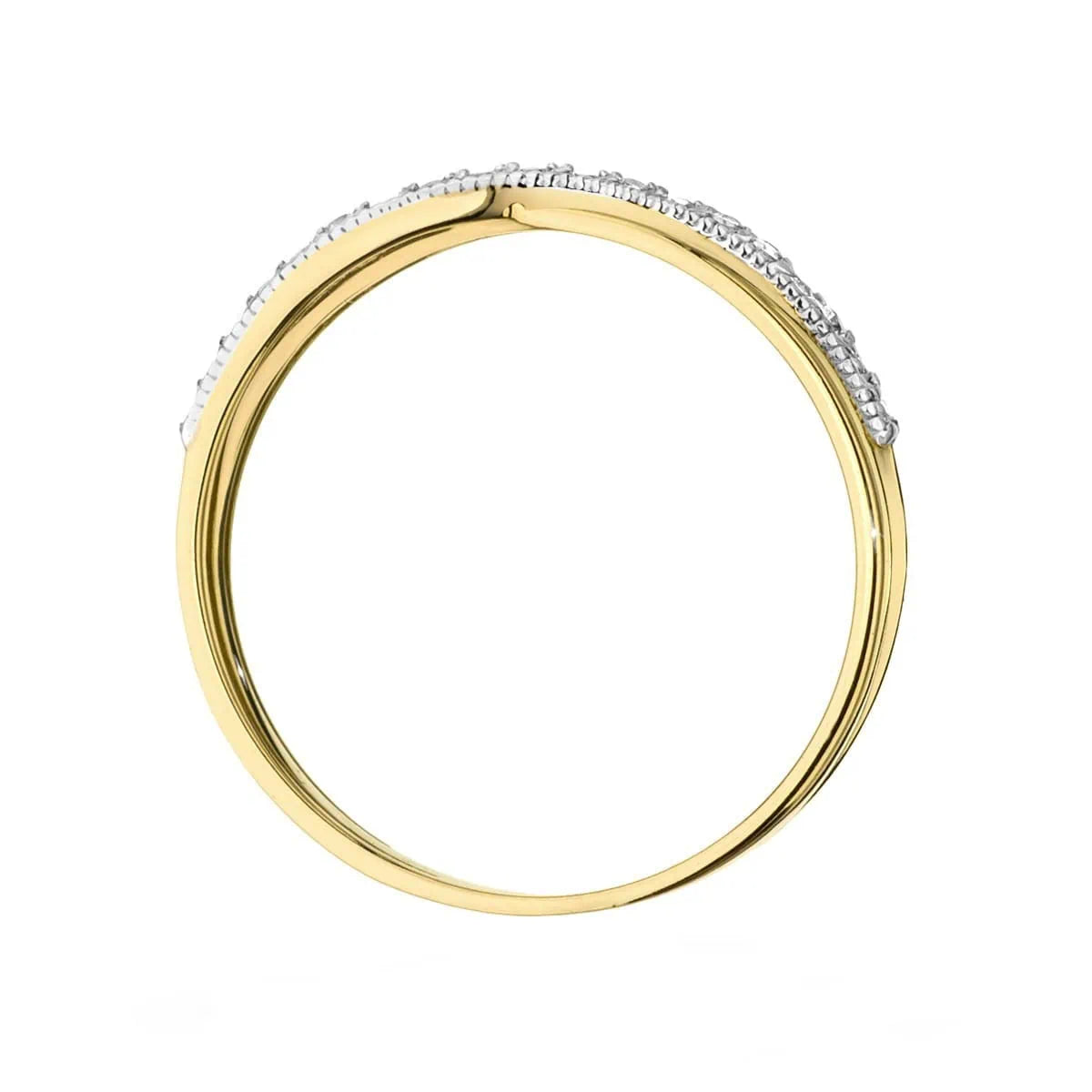 Anello in Oro Intreccio Bicolore Bianco