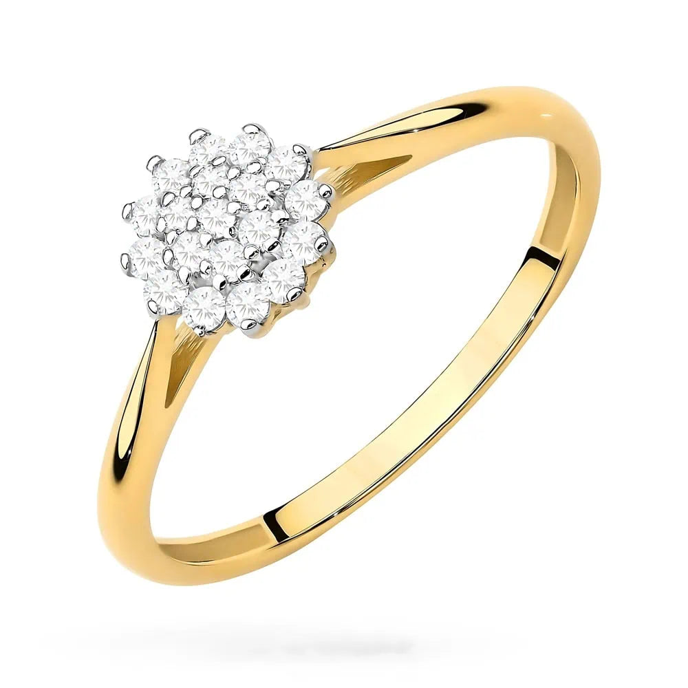 Anello in Oro Solitario Fiore