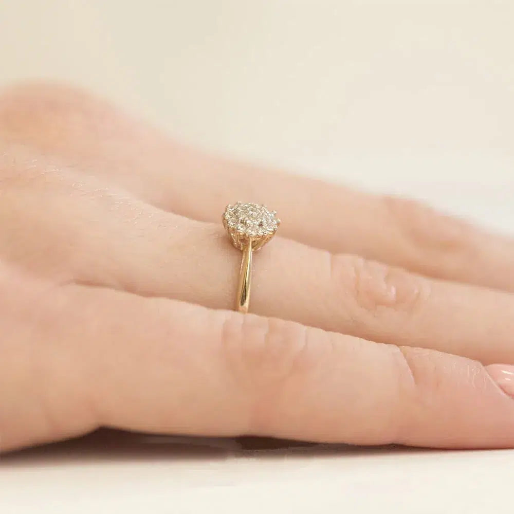 Anello in Oro Solitario Fiore