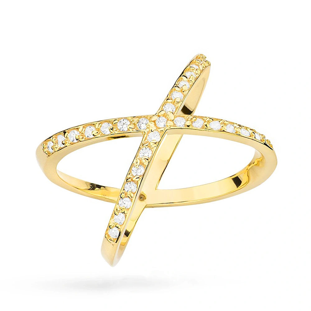 Galaxy-Ring aus Gold und Zirkonia