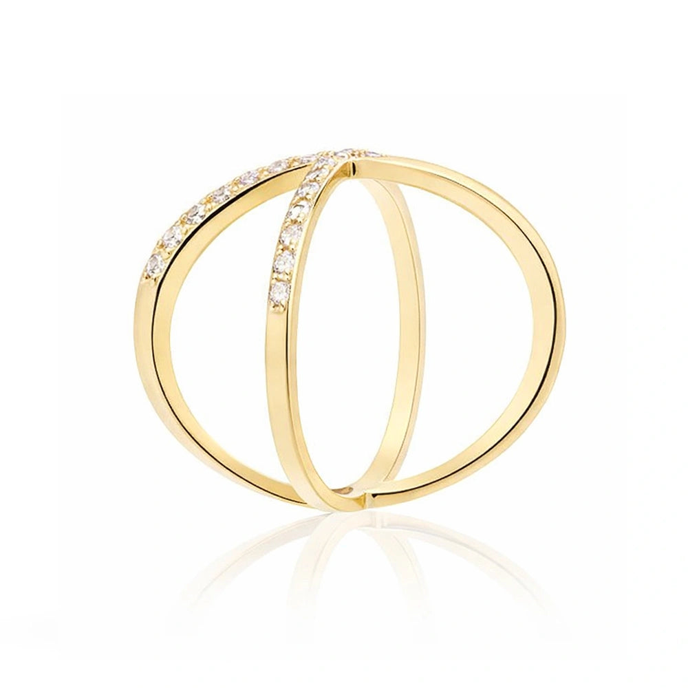 Galaxy-Ring aus Gold und Zirkonia