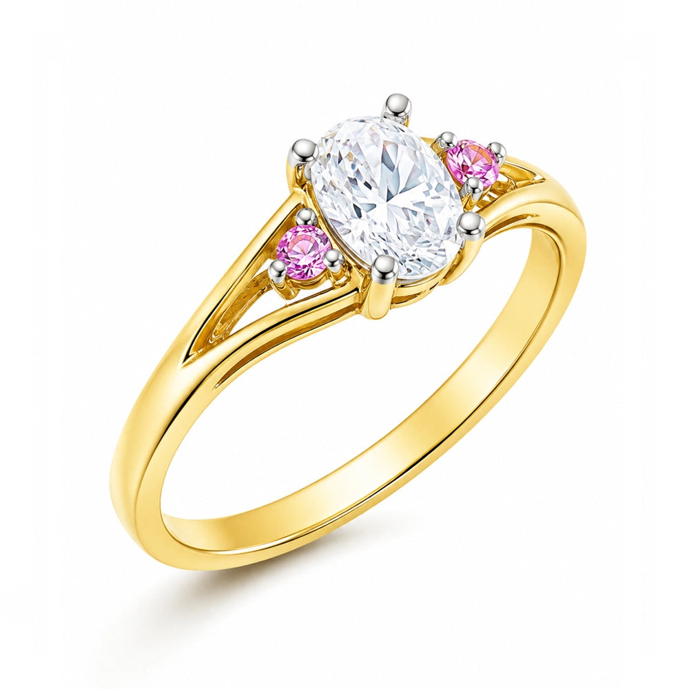 Tiana-Ring aus Gold und Zirkonia