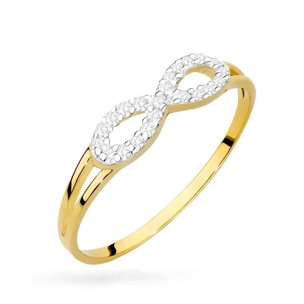 Anello in Oro Infinito con Zirconi