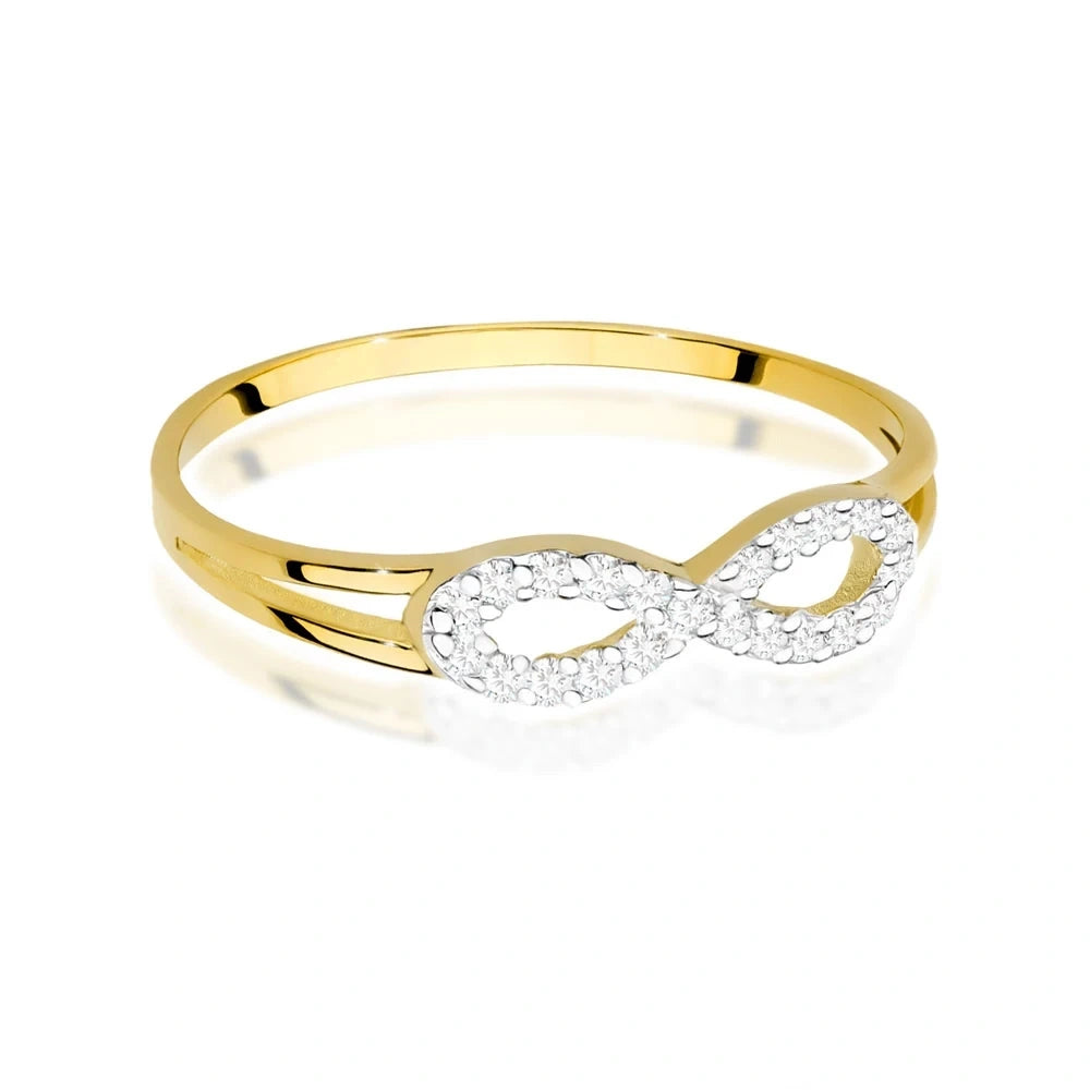 Anello in Oro Infinito con Zirconi