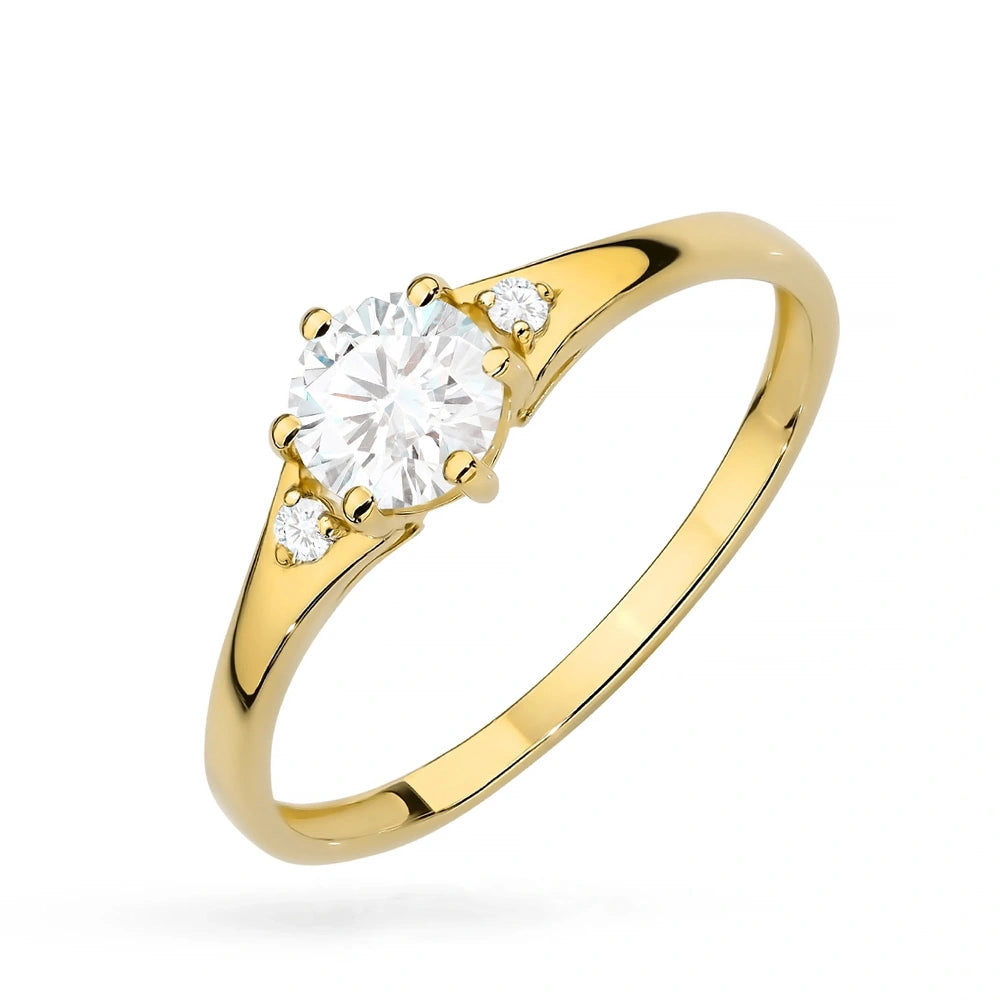 Anello Artemide in Oro con 3 Zirconi