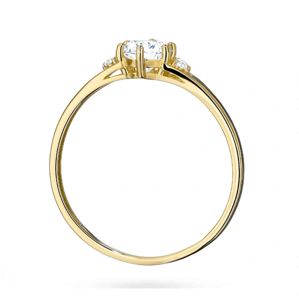 Anello Artemide in Oro con 3 Zirconi