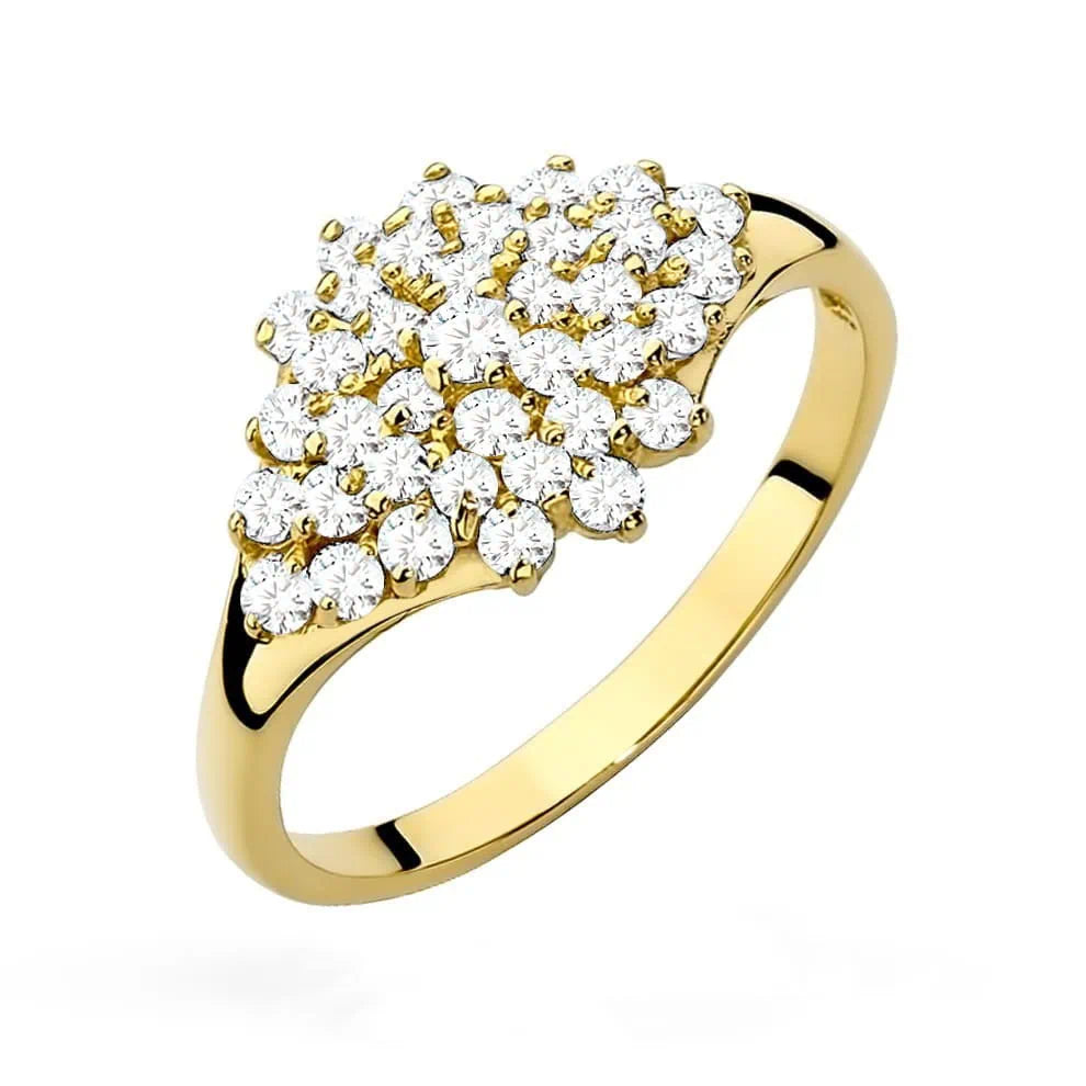 Ring aus Gold Pavé Zirkonia