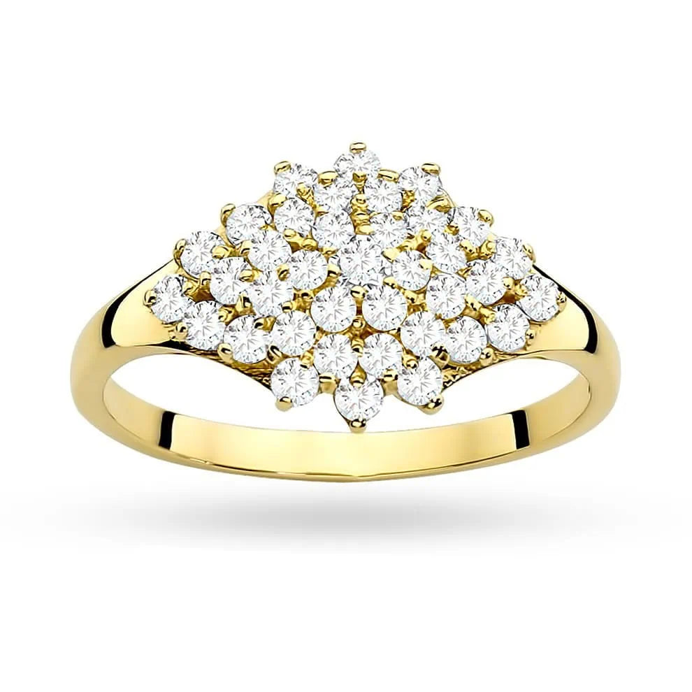 Ring aus Gold Pavé Zirkonia