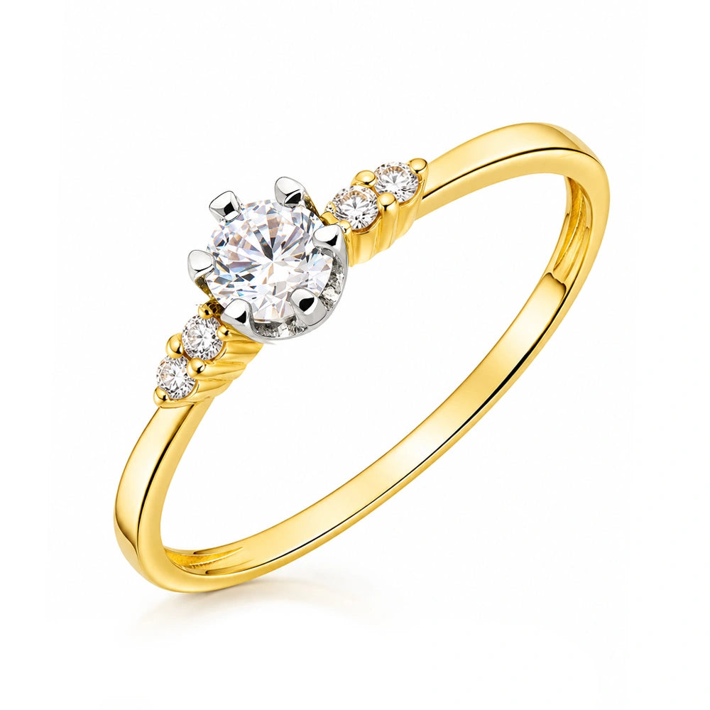 Ring in Gold Gear Weiß