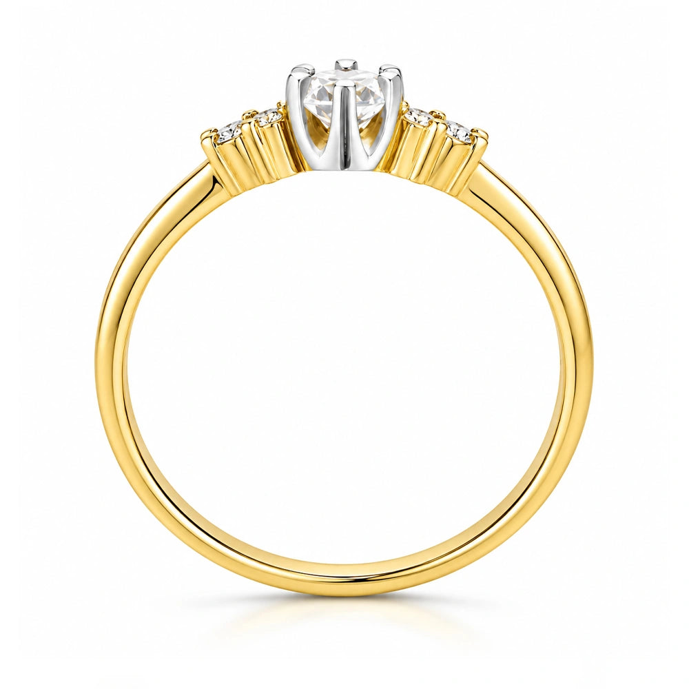 Ring in Gold Gear Weiß