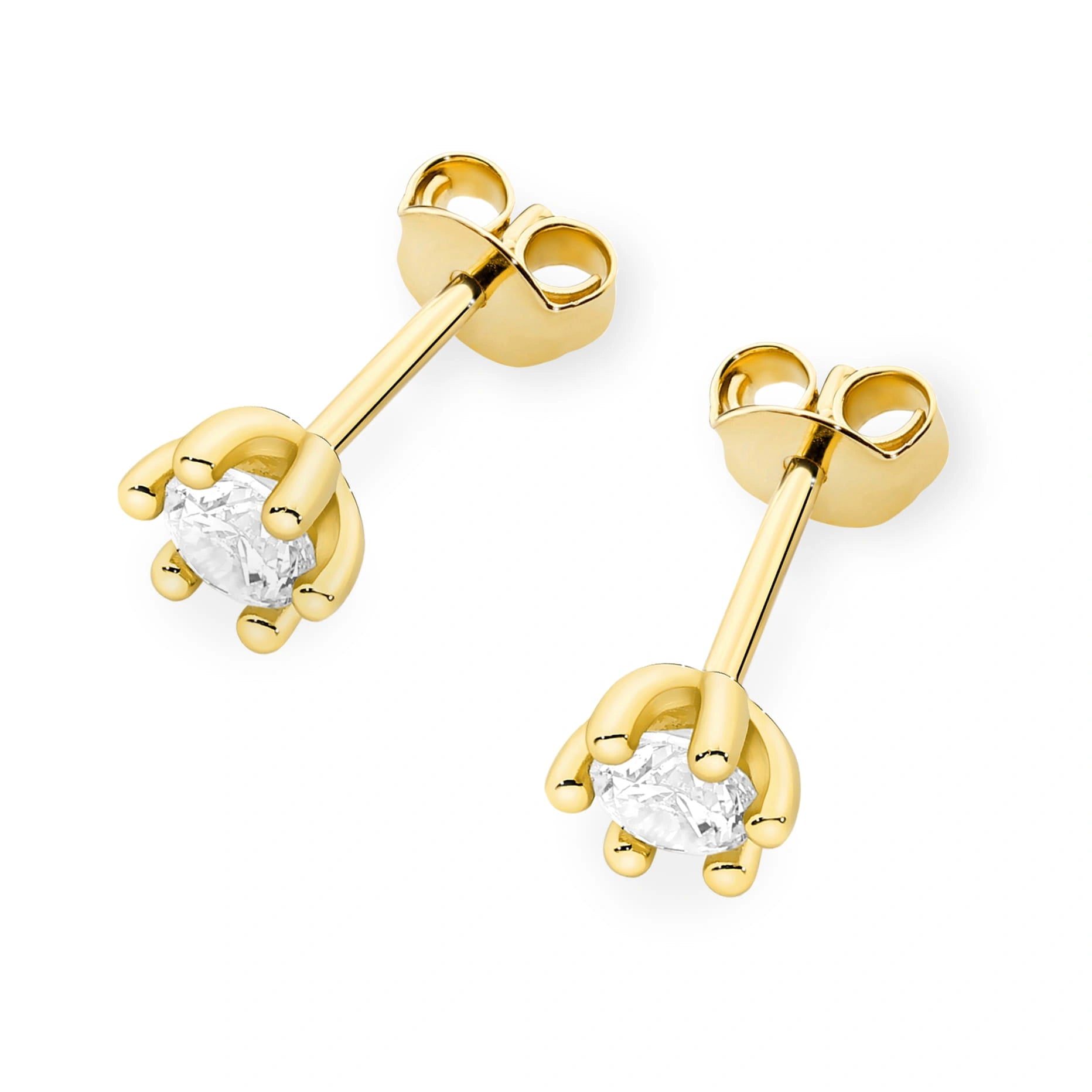 Boucles d’oreilles Soli d’Or avec diamants HPHT