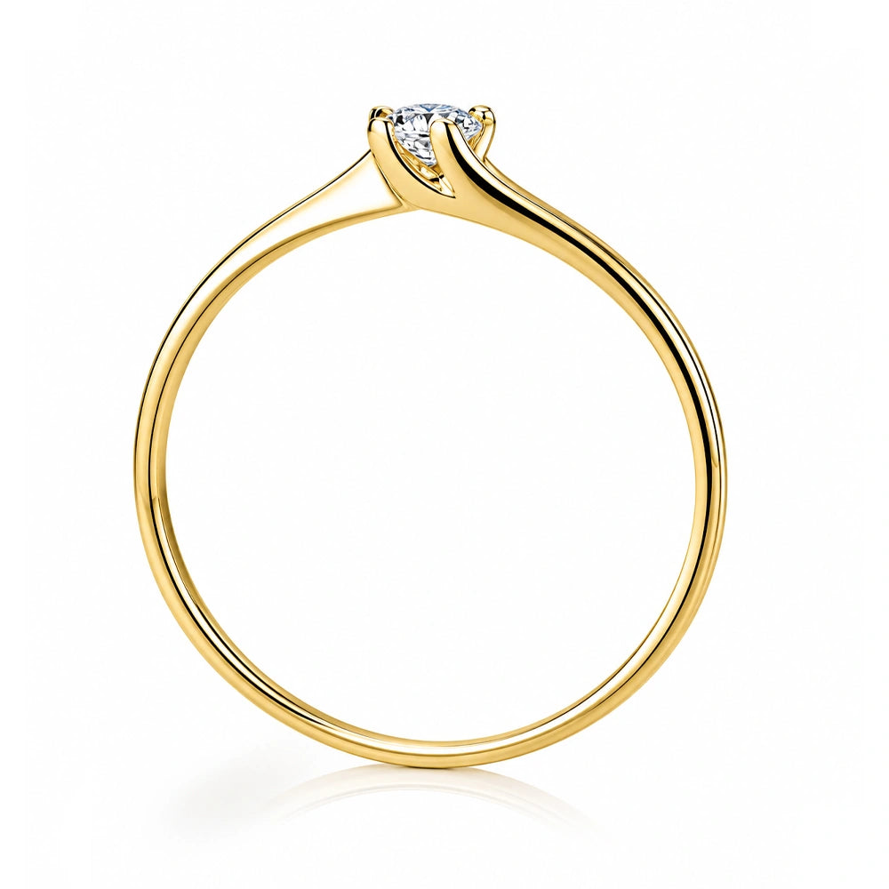 Solitärring Sissi aus Gold und Cubic Zirkonia