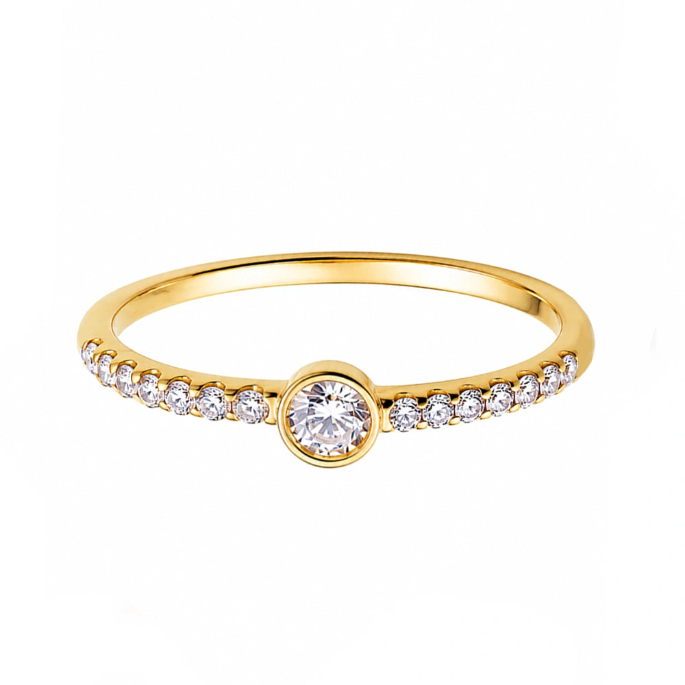 Anillo Grace en oro y circonita cúbica