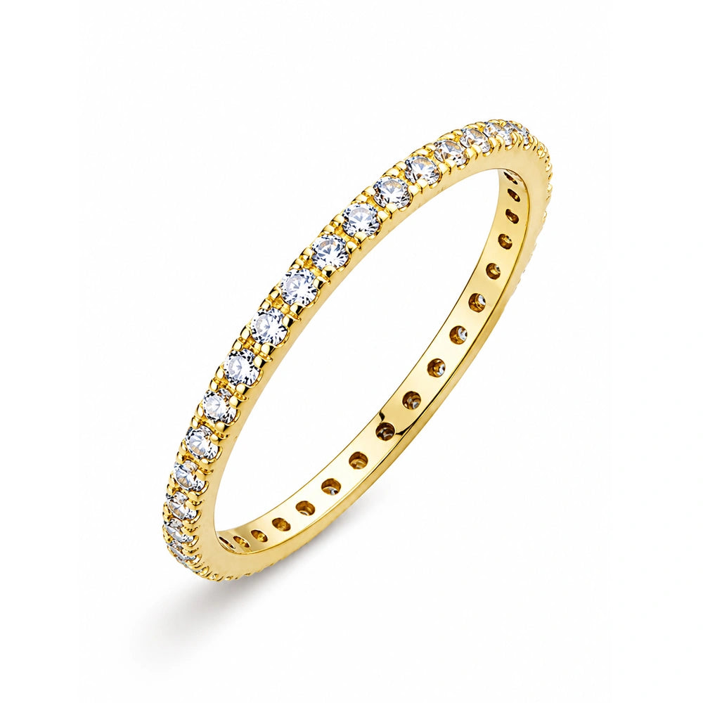 Ehering Camille aus Gold und weißen Zirkonia