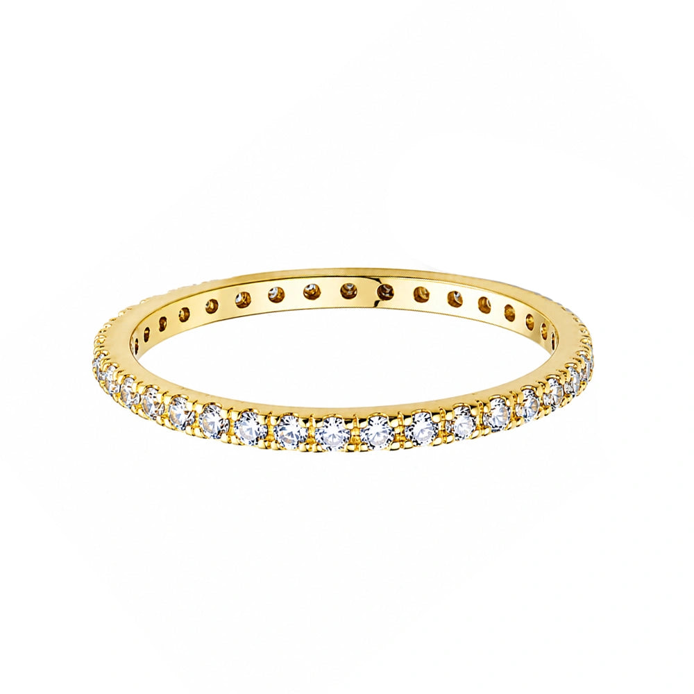 Ehering Camille aus Gold und weißen Zirkonia