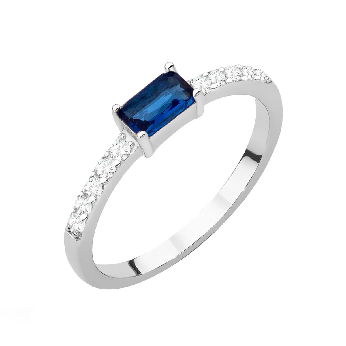 Anello Lovely con Zircone Blu