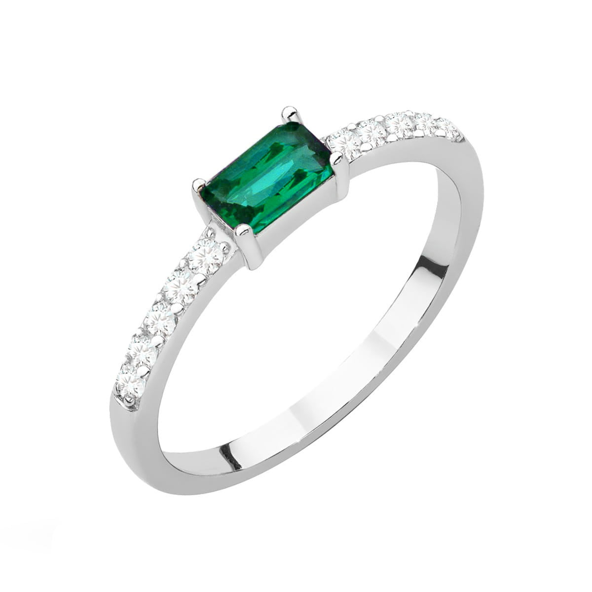 Anello Lovely con Zircone Verde