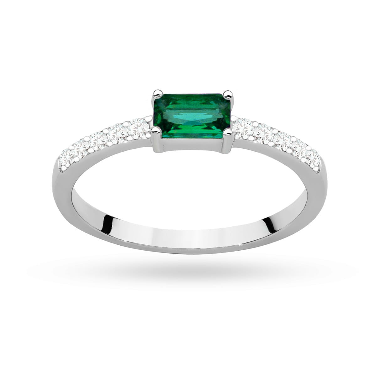 Anello Lovely con Zircone Verde