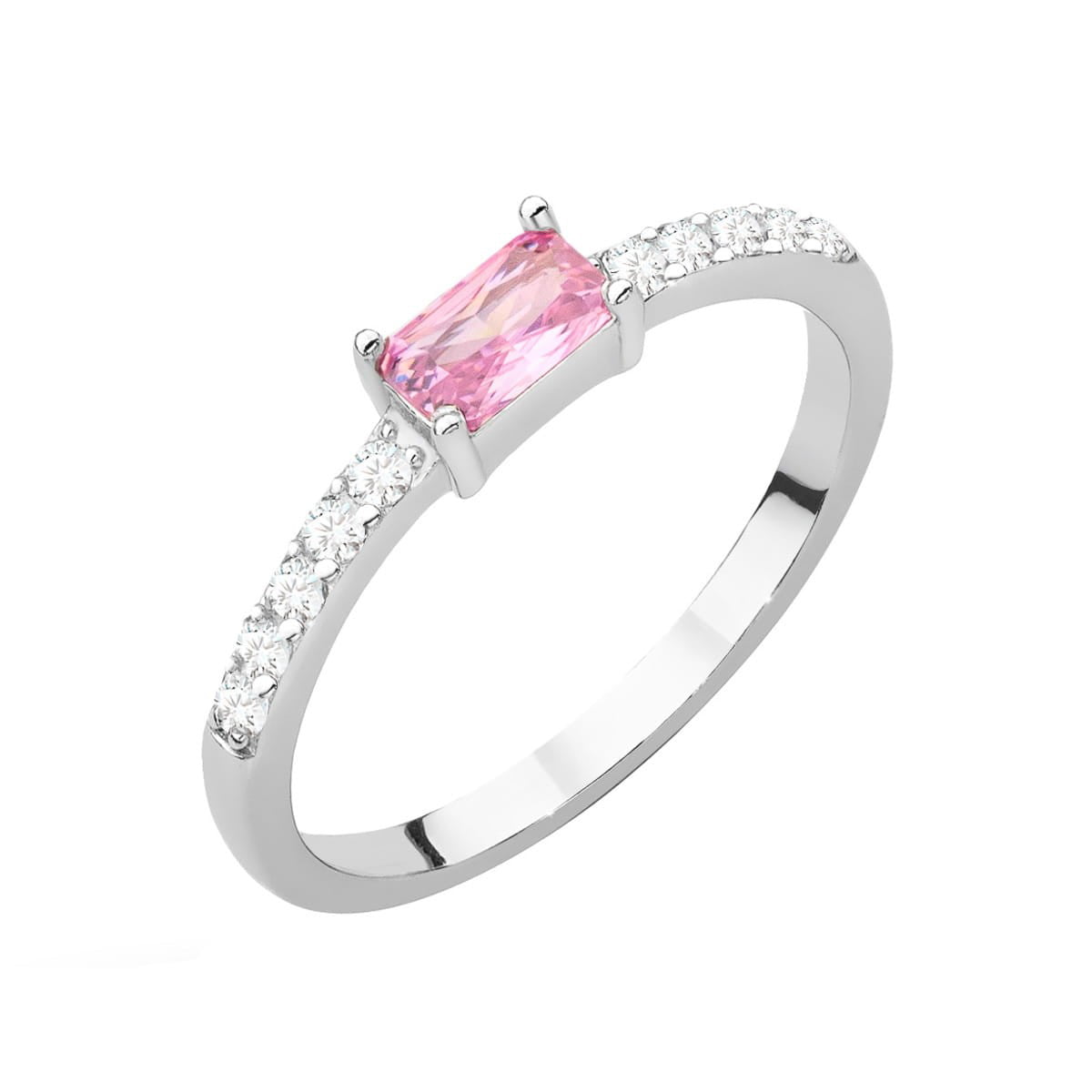 Anello Lovely con Zircone Rosa
