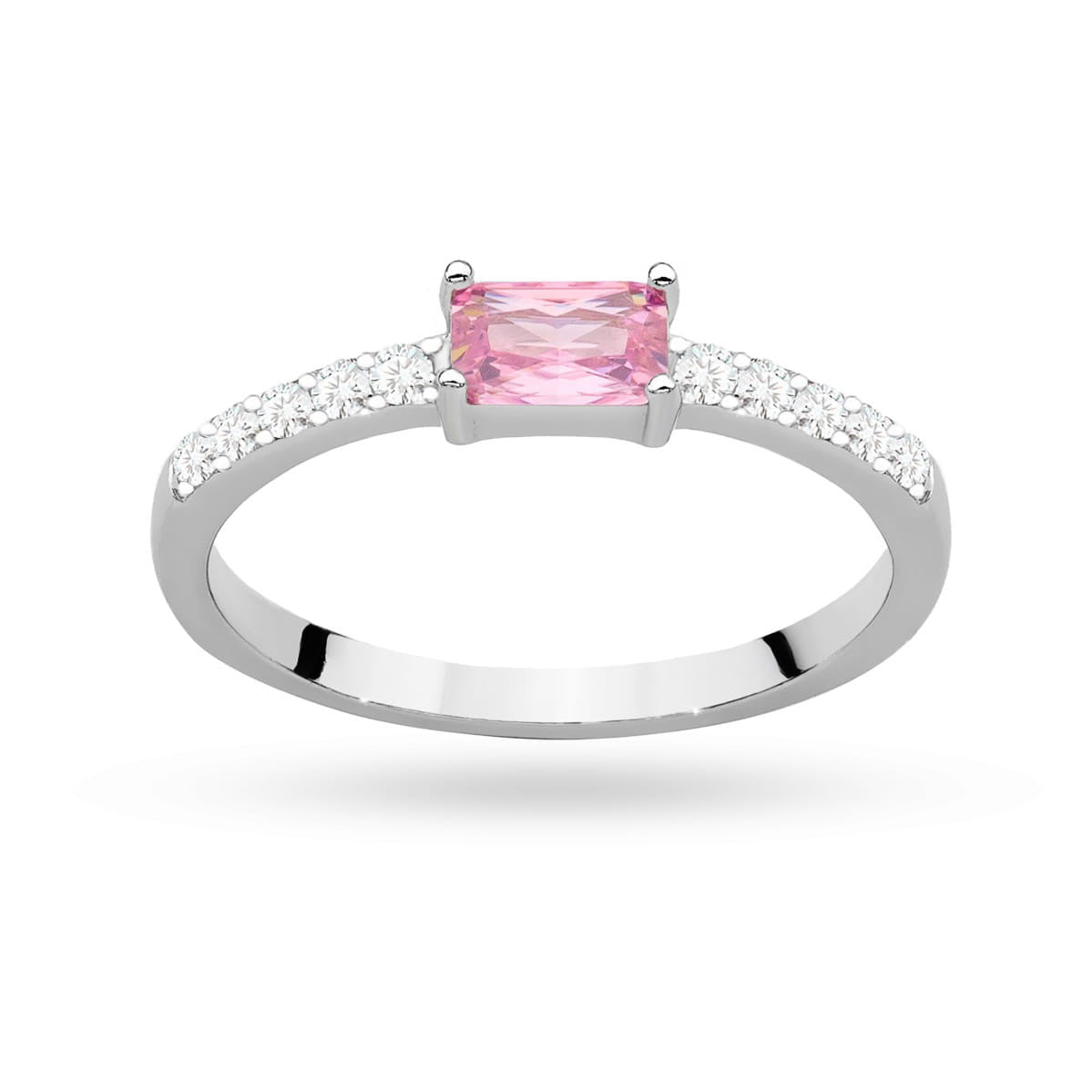 Anello Lovely con Zircone Rosa