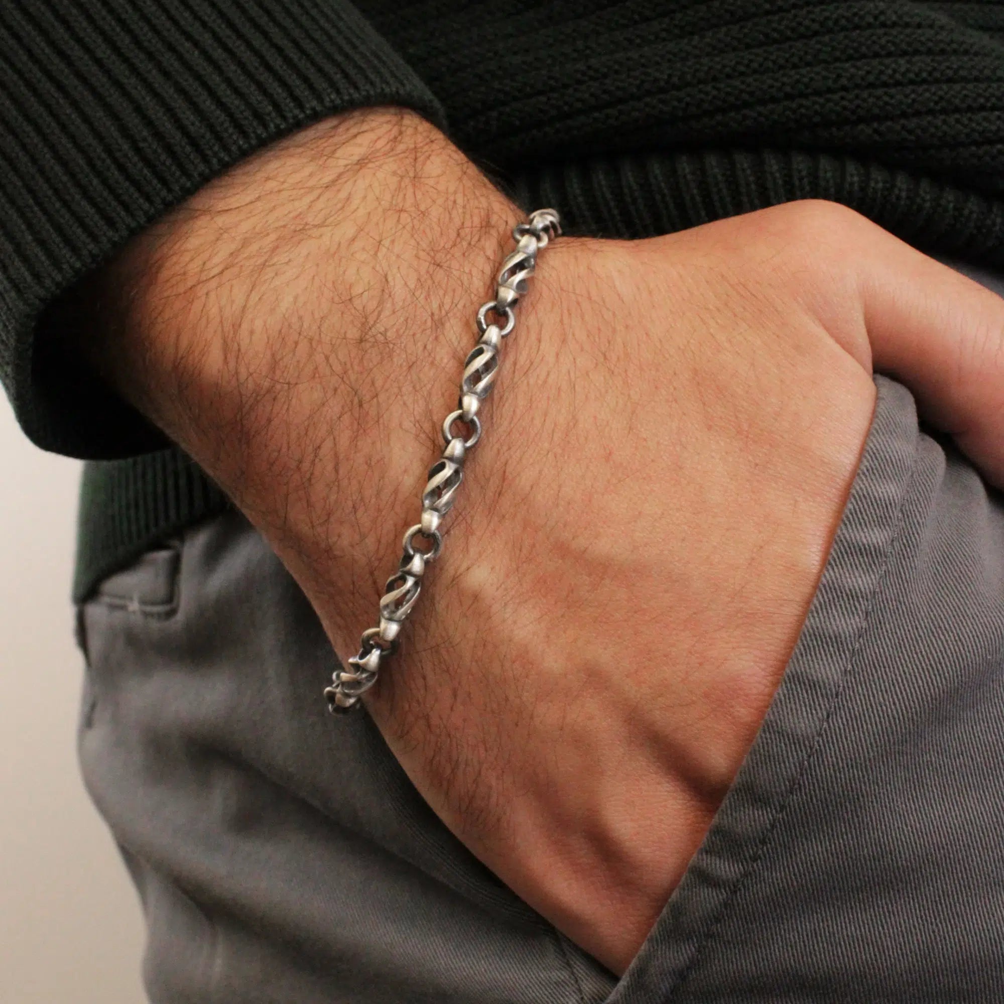 Bracciale Vertigo in Argento Brunito