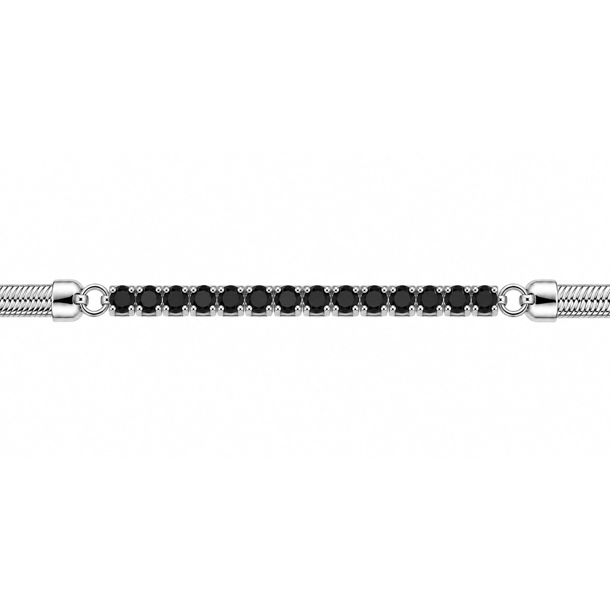 Bracelet Snake avec zircones noirs