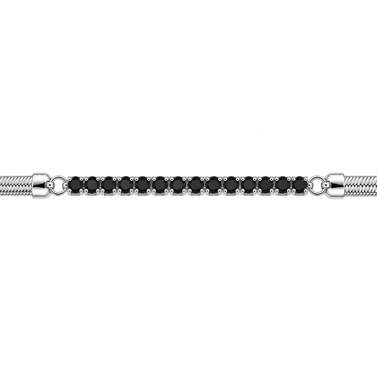Bracelet Snake avec zircones noirs
