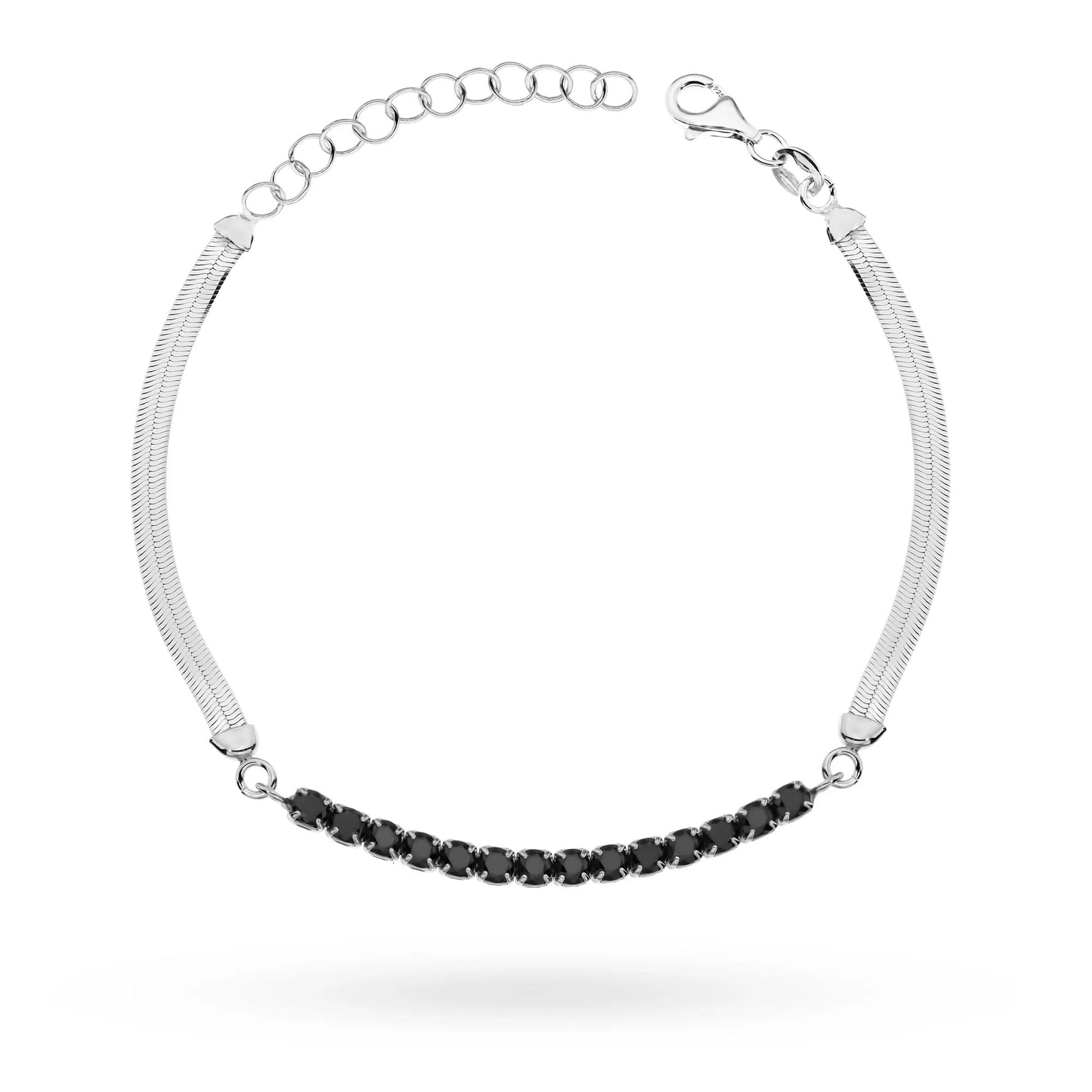 Pulsera Snake con Circonitas Negras