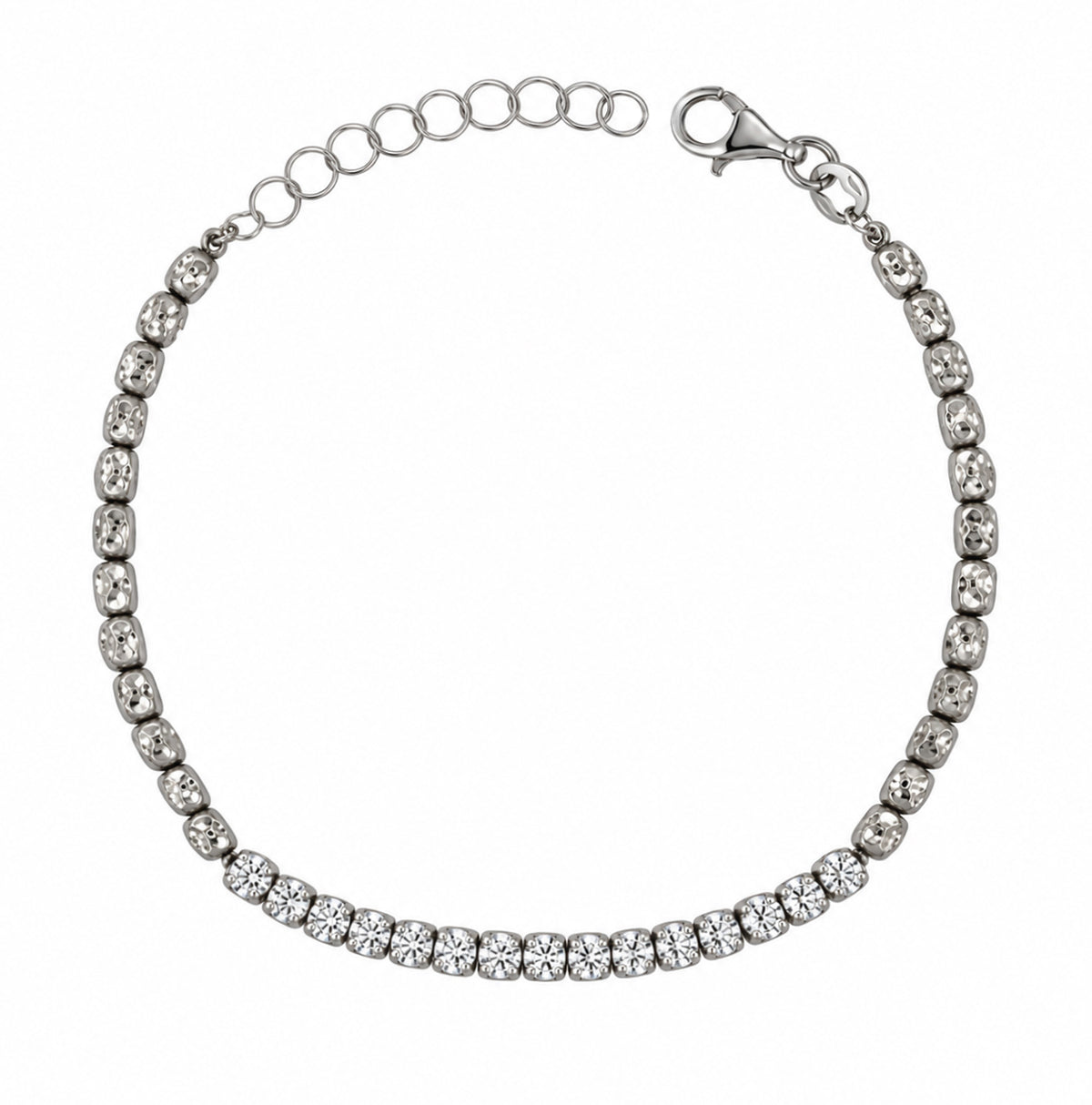 Armband Granelli mit weißen Zirkonen