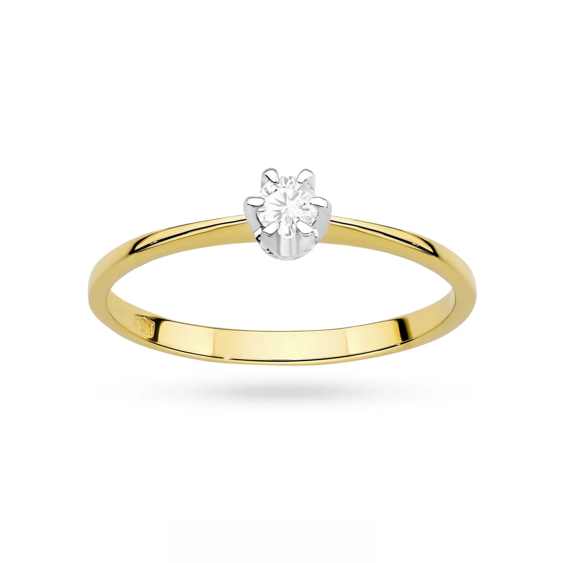 Anello Julia in Oro con Diamante da Laboratorio Lab Grown 0,10ct