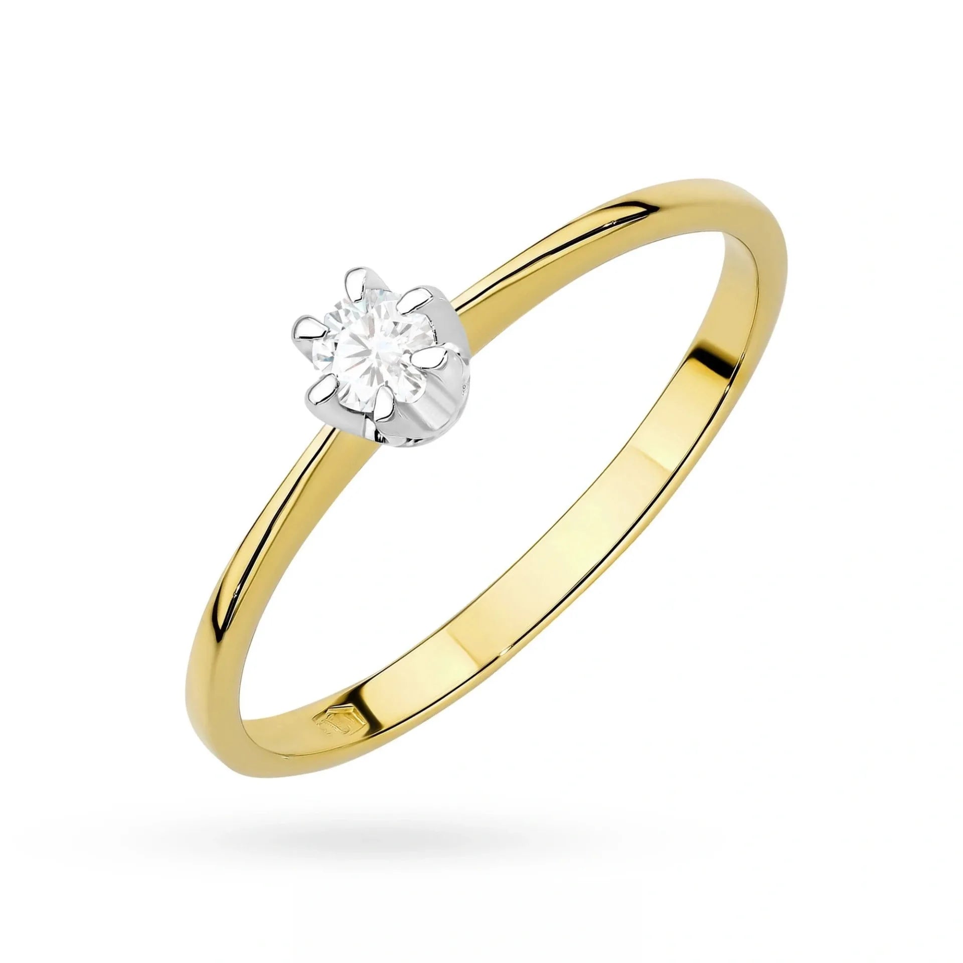Anello Julia in Oro con Diamante da Laboratorio Lab Grown 0,10ct