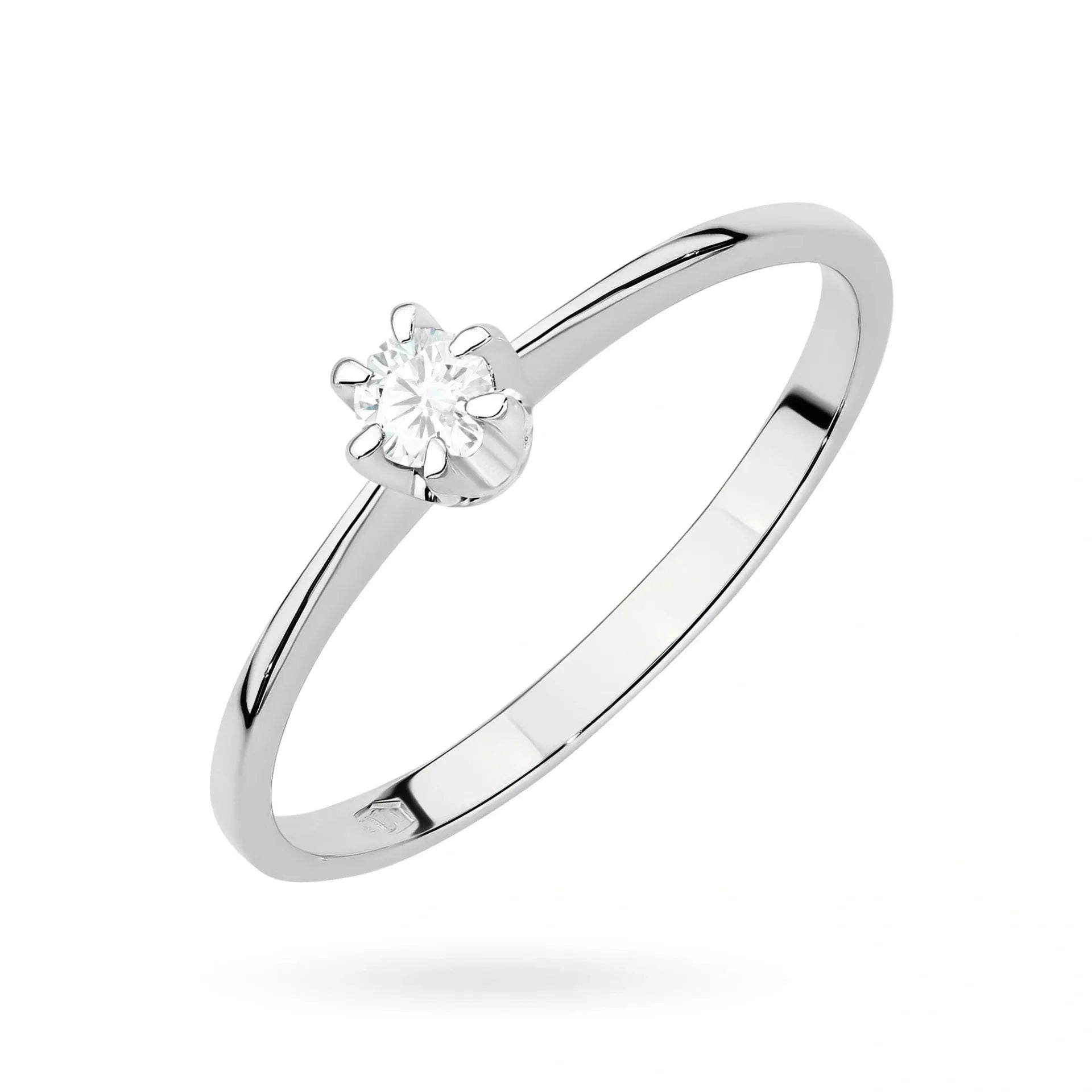 Anello Julia in Oro con Diamante da Laboratorio Lab Grown 0,10ct