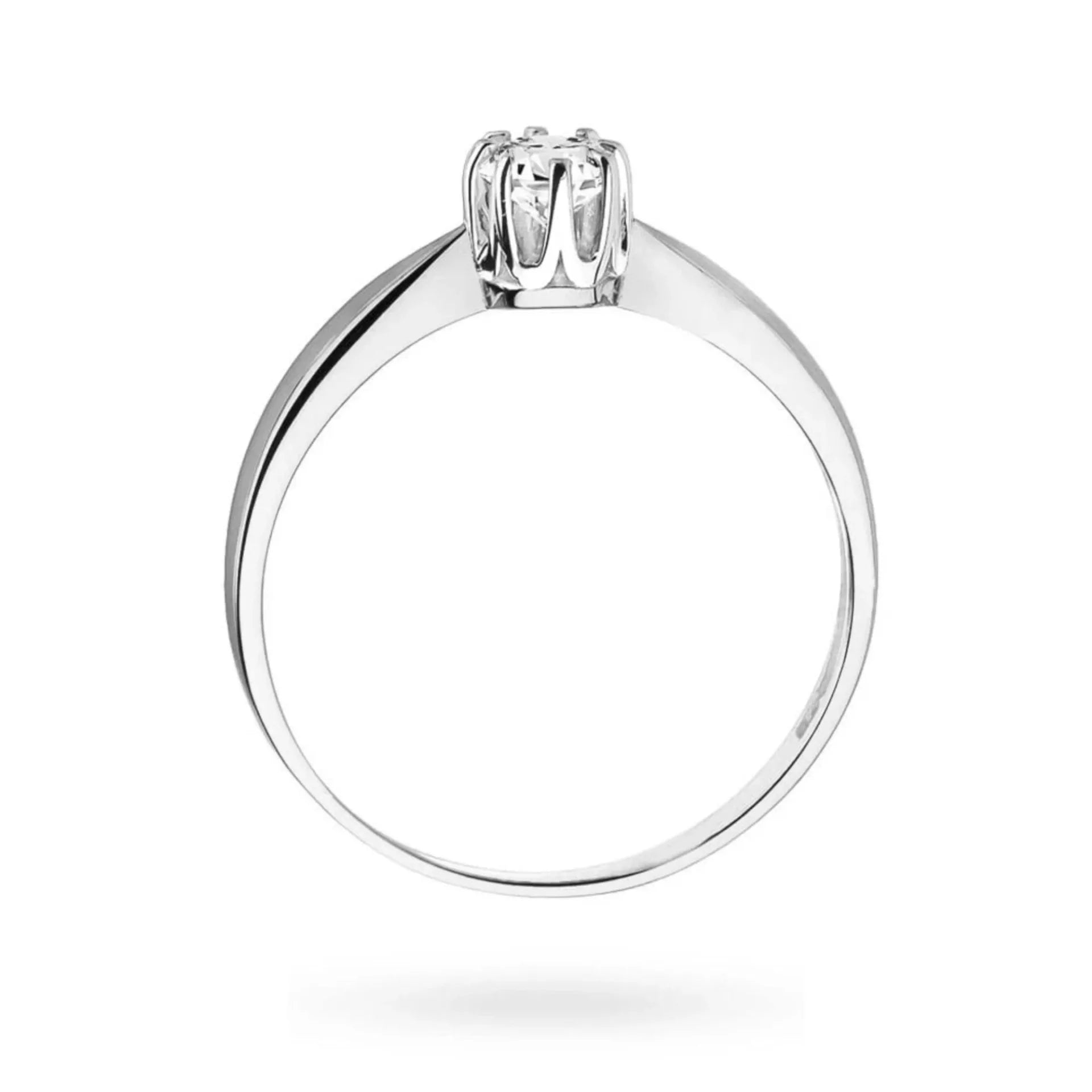 Aurea Bague solitaire en or 14 KT avec un diamant de laboratoire de 0,20ct