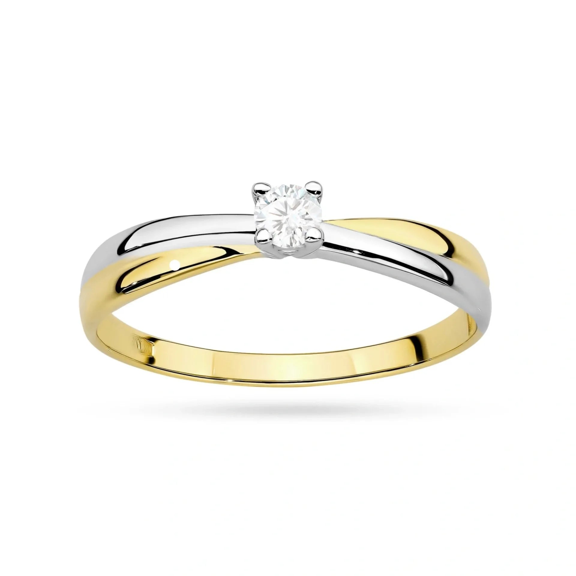 Anillo Twist en Oro con Diamante de Laboratorio Lab Grown 0,10ct