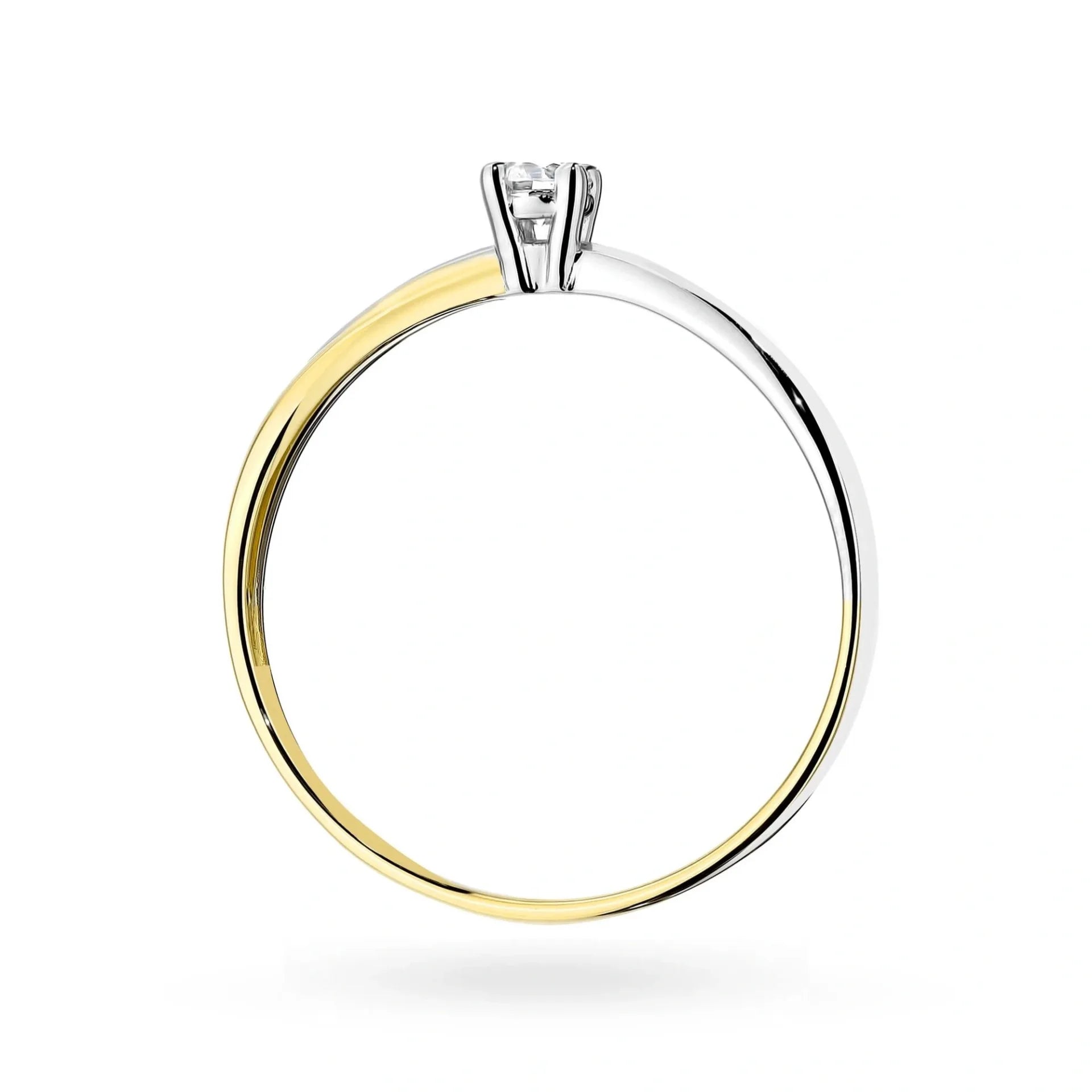 Anillo Twist en Oro con Diamante de Laboratorio Lab Grown 0,10ct