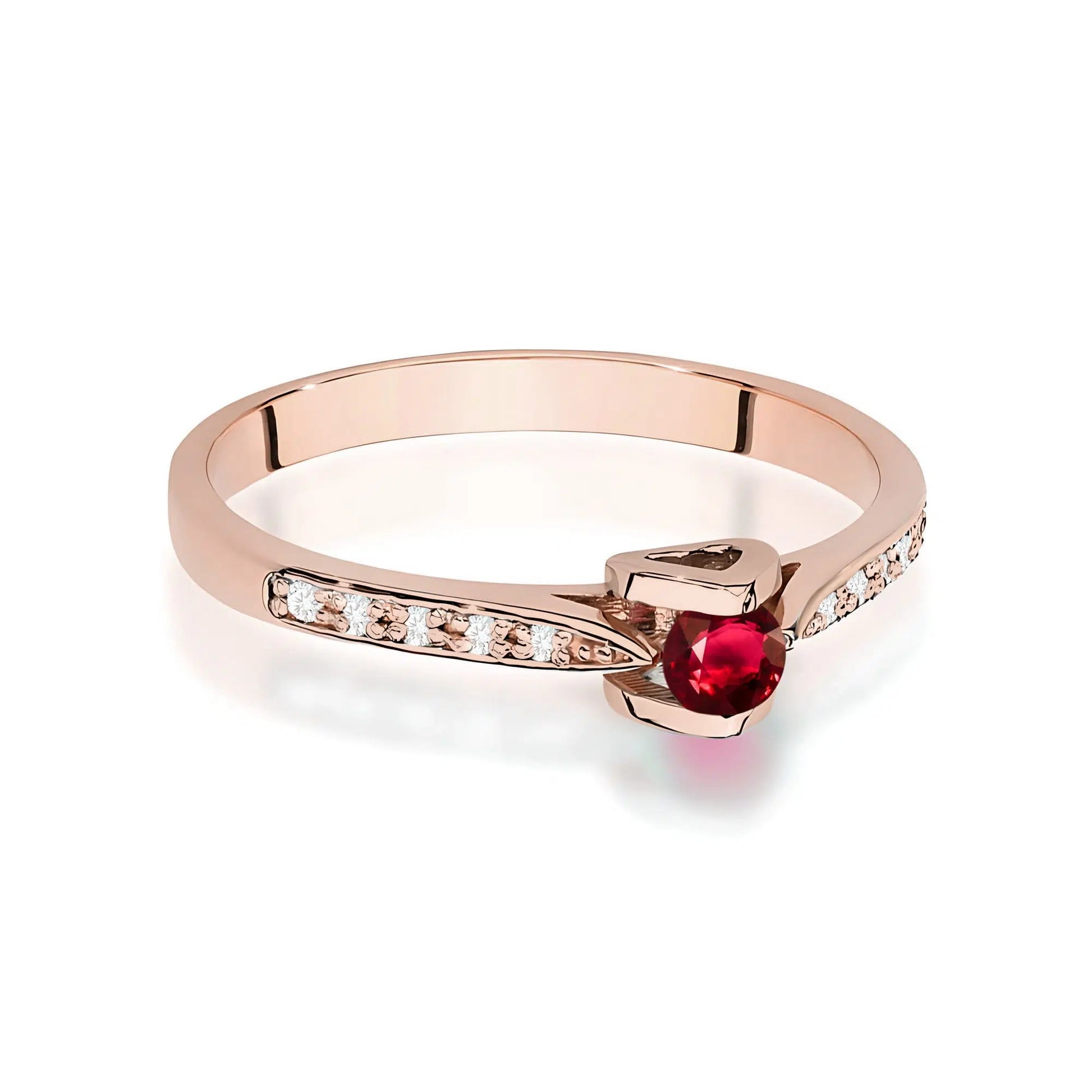Bague Riviera Dafne en Or Rose avec Rubis et Diamants