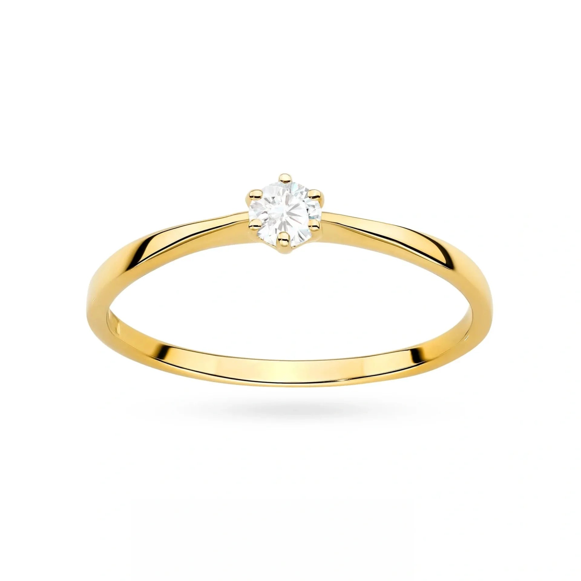Anillo Grace Solitario en Oro con Diamante de Laboratorio Lab Grown 0,10ct