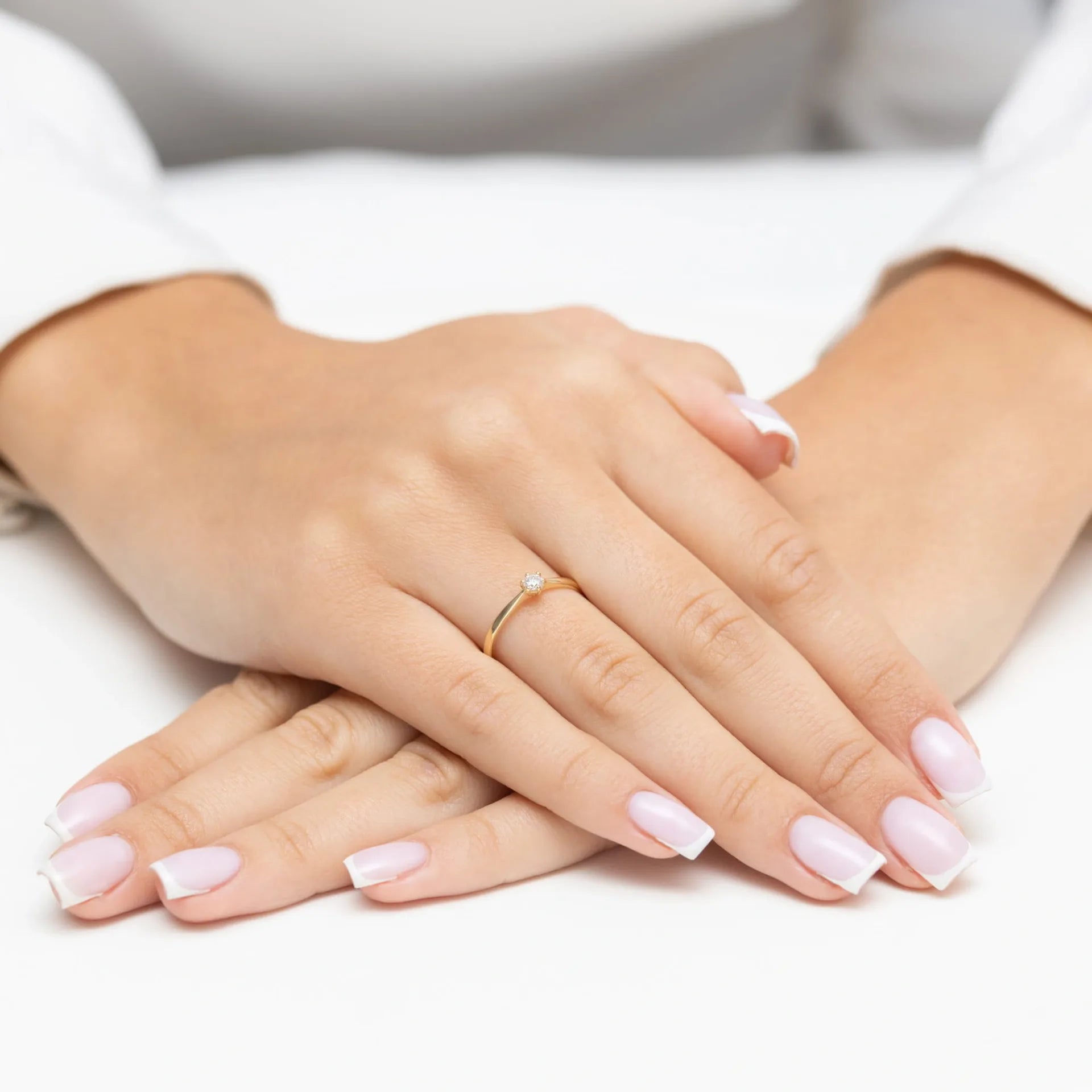 Anillo Grace Solitario en Oro con Diamante de Laboratorio Lab Grown 0,10ct