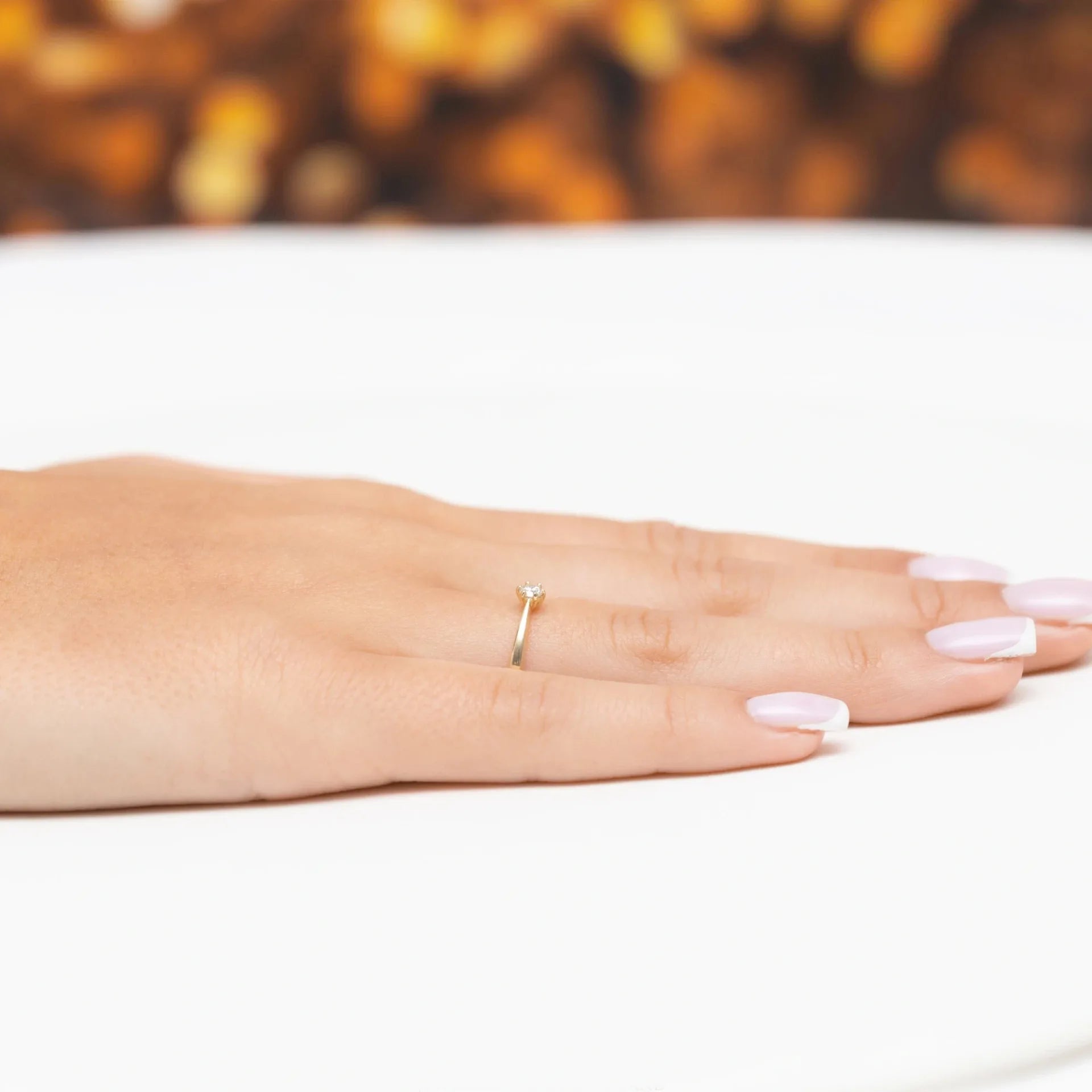 Anillo Grace Solitario en Oro con Diamante de Laboratorio Lab Grown 0,10ct